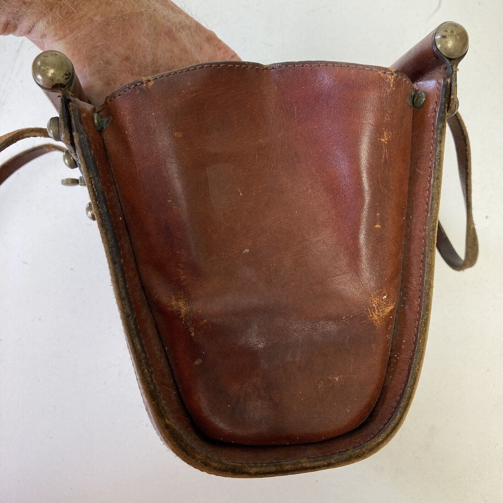 Vintage John Romain Purse Brown Leather Doctors Bag Handbag Look - Picture 12 of 12